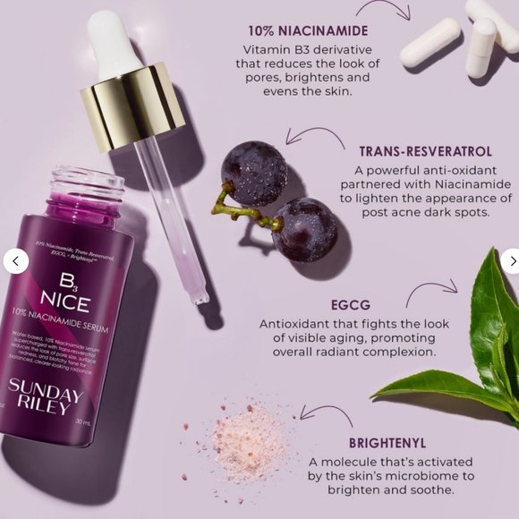 Sunday Riley B3 Nice 10% Niacinamide Serum 1 fl.oz/30 ml - Picture 2 of 3